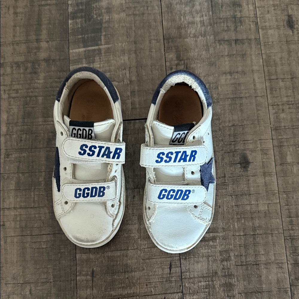 Golden Goose kids White and Blue Sneakers